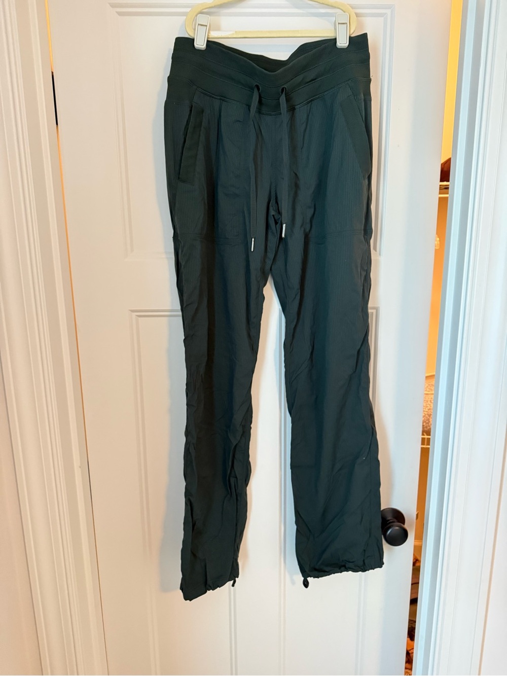 lululemon athletica Dark Green Wide Leg Drawstring Pants